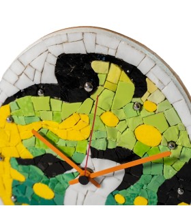 Wall Clock - Fantasies in Green and Yellow - Arr&doMosaico Elena Bonazzoli 1