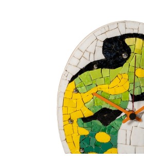 Orologio - Fantasie in Verde e Giallo - Arr&doMosaico Elena Bonazzoli 2