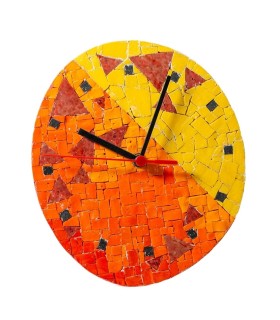 Orologio - Astratto rosso - Arr&doMosaico Elena Bonazzoli