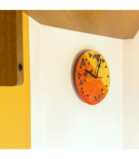 Wall Clock - Abstract Red - Arr&doMosaico Elena Bonazzoli 5