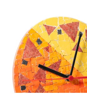 Wall Clock - Abstract Red - Arr&doMosaico Elena Bonazzoli 1