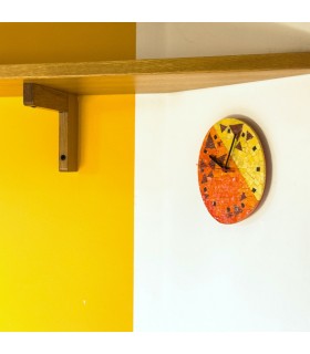 Wall Clock - Abstract Red - Arr&doMosaico Elena Bonazzoli v