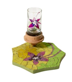 Flower Holder - Violet Flower - arr&domosaico  Elena Bonazzoli