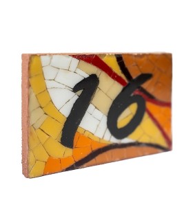 Author's Civic - Number in Mosaic - arr&doMosaico elena Bonazzoli