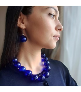 Collana Amélie Blu cobalto - Bolle di vetro 6