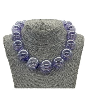 Amélie purple necklace - Bolle di vetro 3