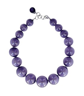 Amélie purple necklace - Bolle di vetro