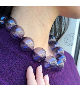 Collana Amélie Viola - Bolle di vetro 4