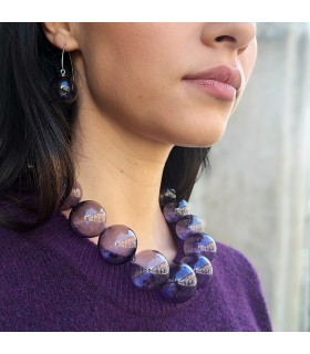 Collana Amélie Viola - Bolle di vetro 6