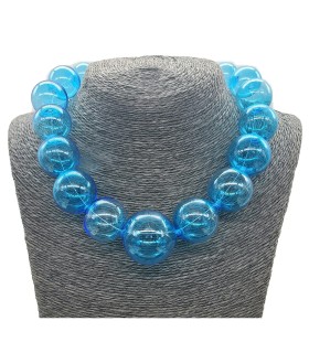 Collana Amélie Acquamarina - Bolle di vetro 5