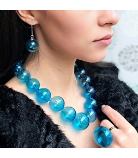 Amélie acquamarine necklace - Bolle di vetro 6