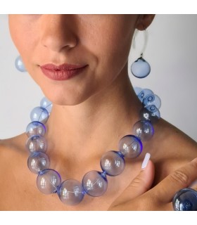Collana Amélie blu - Bolle di vetro 4