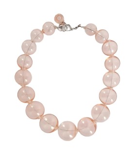 Collana Amélie Rosa - Bolle di vetro
