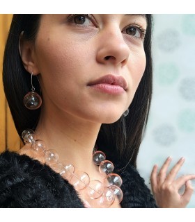 Collana Amélie Rosa - Bolle di vetro 7