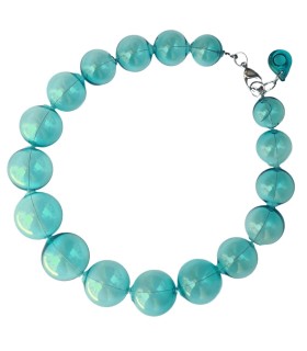 Collana Amélie Verde marino - Bolle di vetro  2