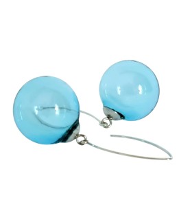 Amelie Earrings - Aquamarine - Bolle di Vetro