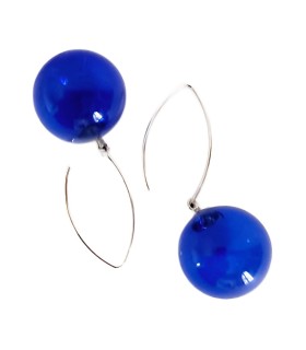 Amelie Earrings - Cobalt Blue - Bolle di Vetro