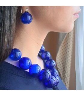 Amelie Earrings - Cobalt Blue - Bolle di Vetro 4