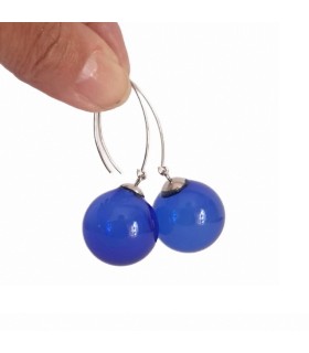 Amelie Earrings - Cobalt Blue - Bolle di Vetro 3