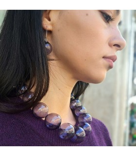 Amelie Earrings - Purple - Bolle di Vetro
