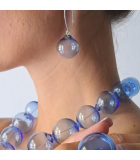 Orecchini Amelie  - Blu - Bolle di Vetro 4