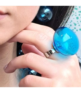 Amelie Aquamarine Ring - Bolle di Vetro 4