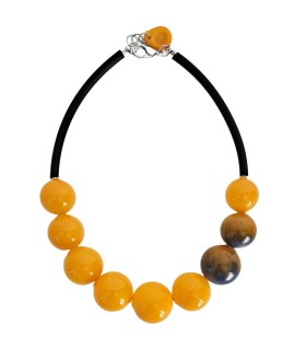 Collana Demi Amelie giallo oro - Bolle di Vetro