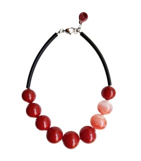 Collana Demi Amelie rosso - Bolle di Vetro