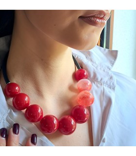 Collana Demi Amelie rosso - Bolle di Vetro 8