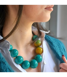 Collana Demi Amelie Verde - Bolle di Vetro 6
