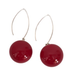 Orecchini Demi Amelie rosso - Bolle di Vetro