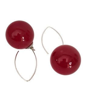 Orecchini Demi Amelie rosso - Bolle di Vetro 2