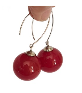 Orecchini Demi Amelie rosso - Bolle di Vetro 3