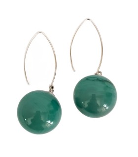 Orecchini Demi Amelie verde - Bolle di Vetro