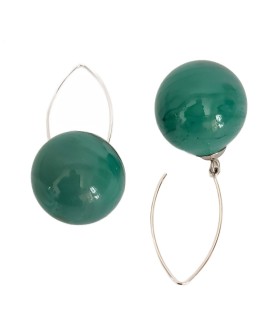 Orecchini Demi Amelie verde - Bolle di Vetro 2