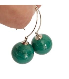 Orecchini Demi Amelie verde - Bolle di Vetro 3