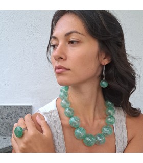 Earth Elements Necklace 5 Bolle di vetro