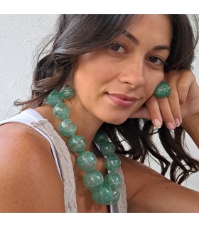 Earth Elements Necklace 6 Bolle di vetro