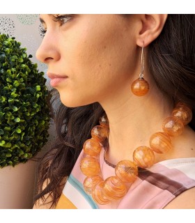 Fire Elements Necklace 8 Bolle di vetro