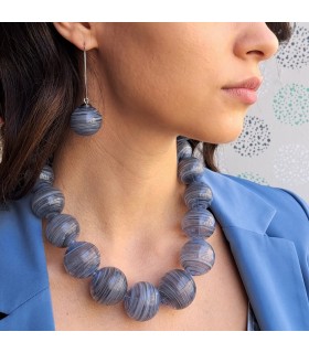 Collana Elementi Acqua 6 Bolle di vetro