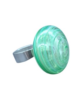 Anello Elementi Terra 3 Bolle di Vetro
