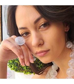 Anello Elementi Aria 3 Bolle di Vetro