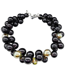 Collana Bolle Nere - Bolle di Vetro