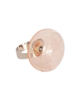 Anello Amelie Rosa  -  Bolle di Vetro