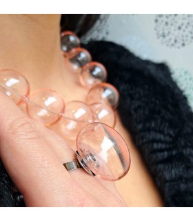 Amelie pink Ring 5 - Bolle di Vetro