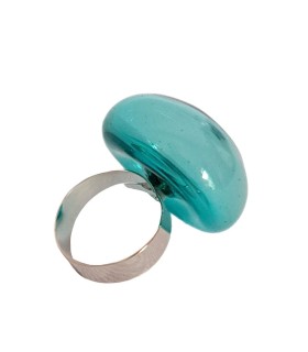 Amelie sea green Ring 3 - Bolle di Vetro