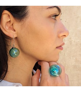 Amelie sea green Ring 7 - Bolle di Vetro